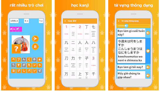 Game Học tiếng Nhật: Nói, Đọc
