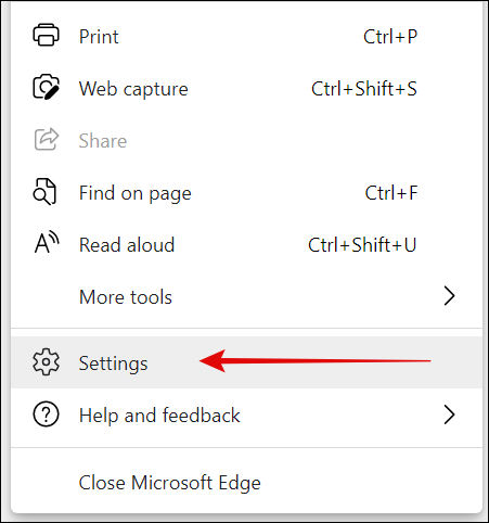 Microsoft Edge Settings png