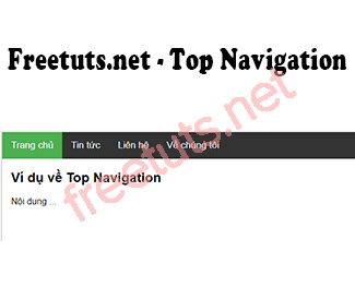 Hướng dẫn tạo thanh top navigation bằng HTML và CSS