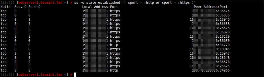 List Clients Connected to HTTP and HTTPS Ports png