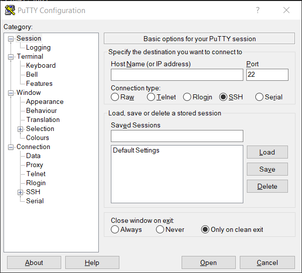 Putty SSH Client png