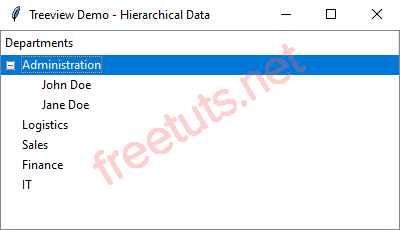 Tkinter Treeview Hierarchical Data png