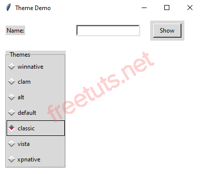 Tkinter Theme change ttk theme png