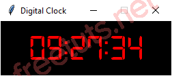 Tkinter after Digital Clock png