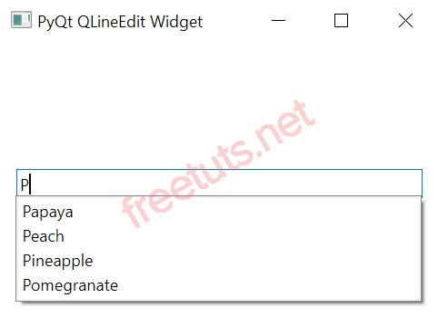 PyQt QLineEdit Widget png