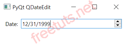 PyQt QDateEdit Widget png