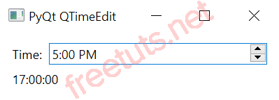 PyQt QTimeEdit Widget png