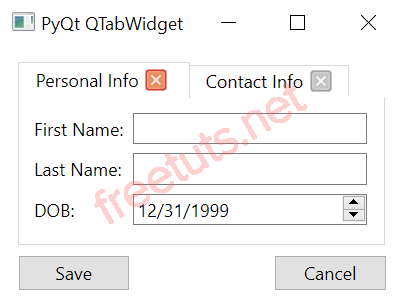 PyQt QTabWiget Close Button png