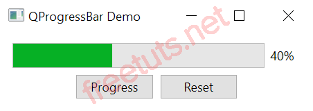 PyQt QProgressBar Program example png