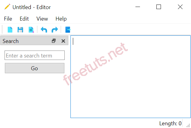 PyQt QDockWidget Editor Example png