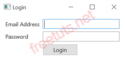 Qt Designer Login Window png