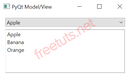 PyQt ModelView Widget Example png